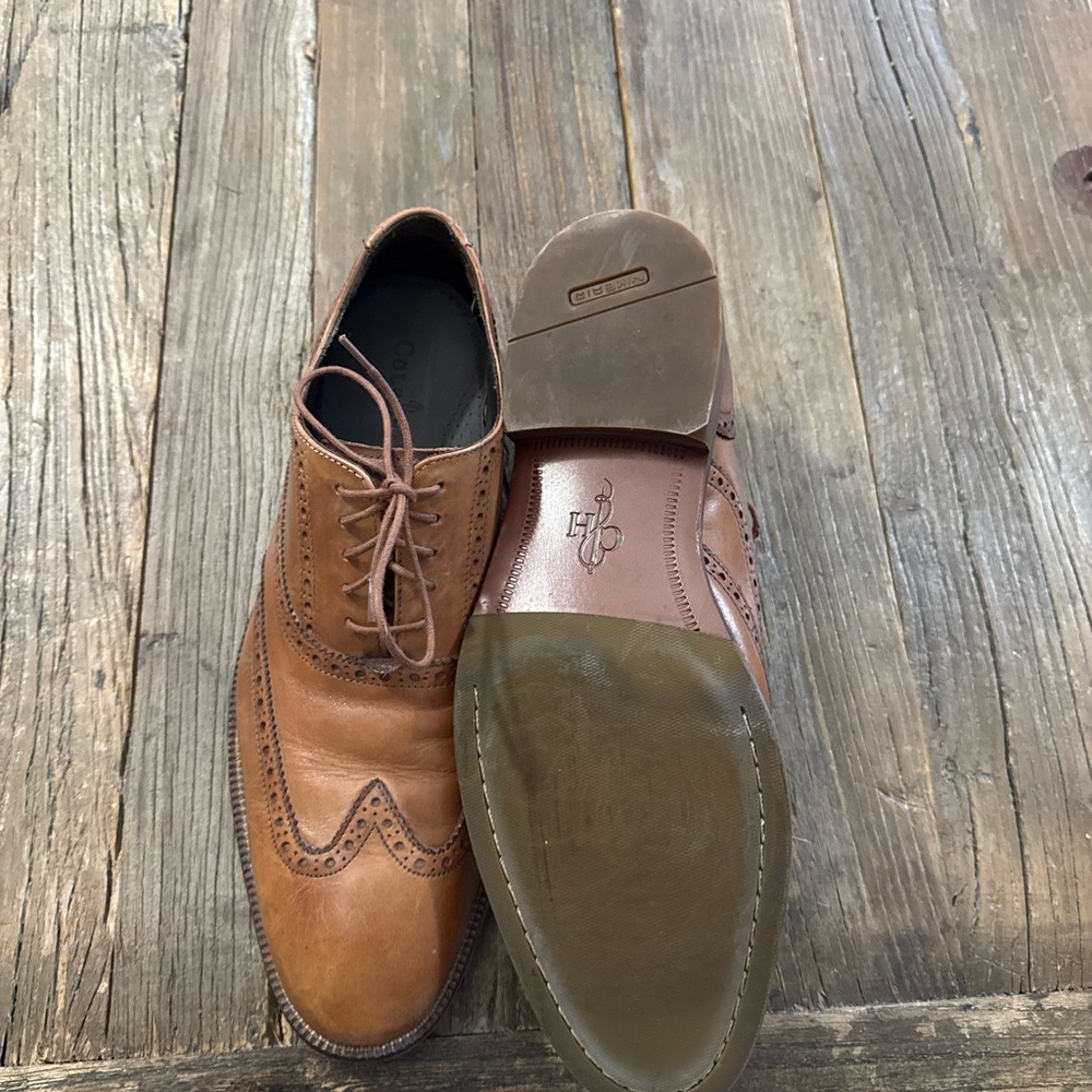 Cole Haan Light Brown Leather Oxfords - Picture 3 of 3